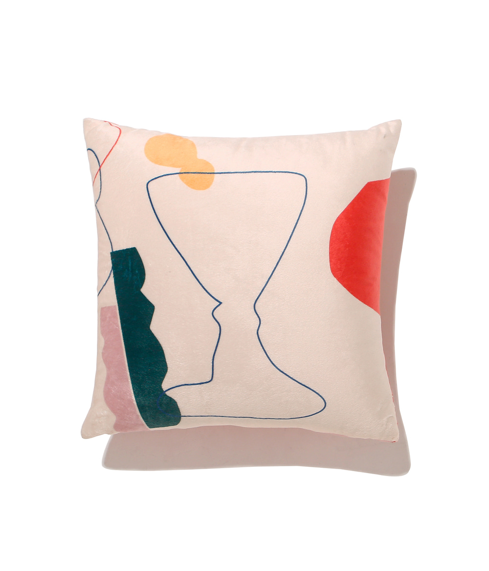 [Fallett X Mowani glass] Velvet square cushion