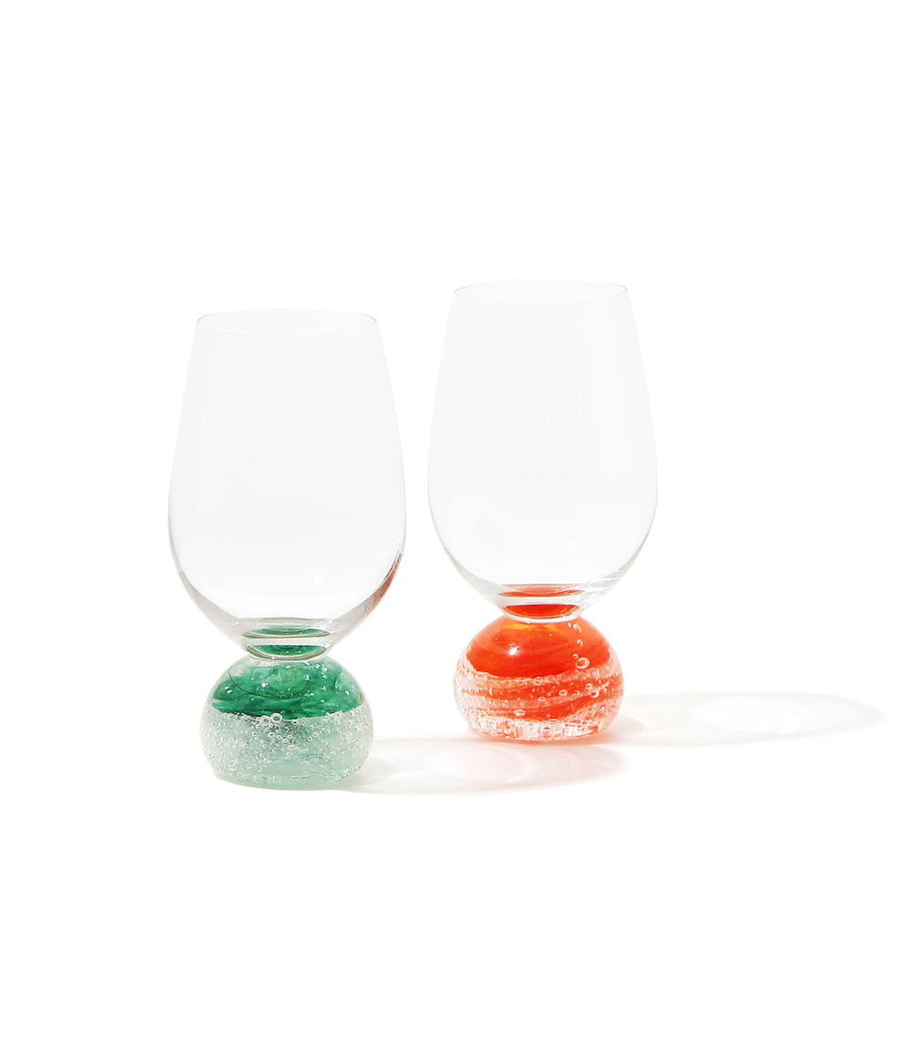 [Fallett X Mowani glass] Art bead wine glass