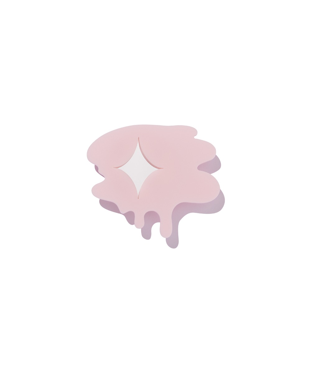 [FALLETTXNTTH] 브러쉬 로고 미러 아크릴톡 핑크